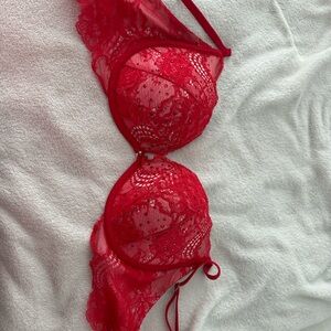 Victoria's Secret Vibrant Red Lace Bra